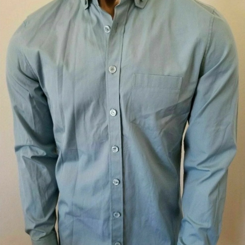 Gucci Men's Sky Blue Casual Button-Down Shirt